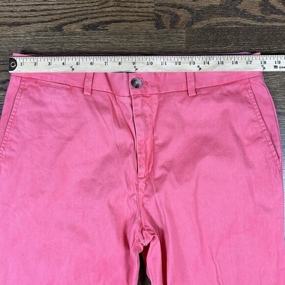 Vineyard Vines Breaker Pant Mens 36x30 Pink Lightweight Straight Leg Flat Front - Picture 5 of 12